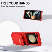 お買い得  サムスン用ケース-電話 ケース 用途 Z Flip 5 Z Flip 4 Z Flip 3 バックカバー スタンド付き ストラップ付き リストストラップ付き レトロ風 TPU PUレザー