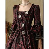 cheap Dresses-Gothic Rococo Vintage Inspired Dress Party Costume Prom Dress Princess Shakespeare Solid Color Ball Gown Women&#039;s Royal Halloween Carnival Valentine&#039;s Day Party Evening Party Masquerade Adults&#039; Dress