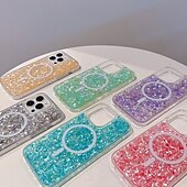 levne Pouzdra pro iPhone-telefon Carcasă Pro iPhone 16 Pro Max Plus iPhone 16 iPhone 16 Pro iPhone 15 Pro Max Plus iPhone 15 iPhone 14 Pro Max iPhone 13 12 11 Pro Max Zadní kryt Magnetické Podpora bezdrátového nabíjení Bling