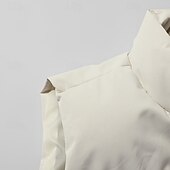 tanie Męska kamizelka puchowa-Męskie Kamizelka Rozdymkowa Codzienny Codzienny Wiosna i jesień Kieszeń Poliester Wygodny Jednokolorowe Zamek błyskawiczny Kołnierz stawiany Czarny Niebieski Khaki Kamizelka