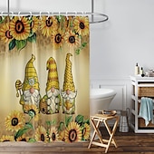 billige Dusjforheng-Dusjforheng med kroker 180cm*180cm (70&quot;*70&quot;) Polyester Vaskbart Vanntett Blomster Sommerfugl Mønster Bad Dekor