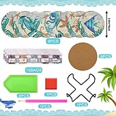זול מפיגי מתח-ערכת תחתית ציור אמנות יהלומי אוקיינוס 8 יחידות ערכת יצירה בעצמך עם מחזיק ציוד אמנות לרכבת תחתית למבוגרים מתנה אידיאלית לחג המולד