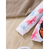 voordelige Sets-2-delig Peuter Jongens Set met capuchon en joggingbroek Kleding Anime Brief Lange mouw Ronde hals Set School Modieus Stoer Herfst Winter 4-7 jaar Wit