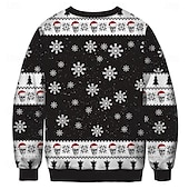 preiswerte Sweatshirts &amp; Hoodies-Anime 3D-Druck 3D Bischofsärmel Kapuzensweatshirt Cartoon Manga Weihnachtsmann Grafik für Paar Herren Damen Erwachsene 3D-Druck  für Weihnachten Karneval Party Festival