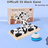 abordables Puzzles-Jeu de blocs 3D difficile : montrez votre QI au maximum, assemblez ces objets géométriques pour former un tout selon les exigences de la carte, cadeau de vacances, cadeau d&#039;Halloween, cadeau de Noël