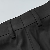 cheap Men&#039;s Elite Pants-Men&#039;s Wool Dress Pants Solid Color Full Length Formal Wedding Party Elegant Fashion Black Micro-elastic