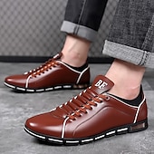 cheap Men&#039;s Sneakers-Men&#039;s Red Casual Sneakers – Stylish Faux Leather, Lace-Up Design, Comfortable Everyday Footwear