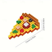 levne Stavební hračky-5ks vytvořit mini jídlo 3D model stavebnice - domácí burger hranolky párek v rohlíku pizza puzzle sestavení hračka s vzdělávacím festivalem dárky na Vánoce a den díkůvzdání