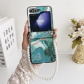 お買い得  サムスン用ケース-電話 ケース 用途 Zフリップ6 Z Flip 5 Z Flip 4 Z Flip 3 バックカバー リストストラップ付き 耐衝撃 レトロ風 TPU PUレザー