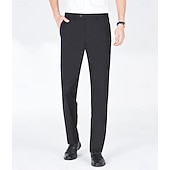  Ανδρικά Πολυεστέρας Παντελόνι επίσημο Επίσημο Μαύρο Συμπαγές Χρώμα Τυπική εφαρμογή Μακρύ Μικροελαστικό