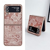 cheap Samsung Cases-Phone Case For Samsung Galaxy Z Flip 6 Z Flip 5 Z Flip 4 Z Flip 3 Back Cover Shockproof Retro PC PU Leather