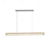 baratos Design de linha-Luminária pendente de design de linha de 100 cm com acabamentos pintados em acrílico led moderno 110-120v 220-240v
