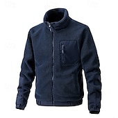 preiswerte Fleece &amp; 3 in 1 Jacken-Herren Wanderjacke Fleecejacke für Wanderer Winter Draussen warm Fleece-Futter Vliesjacken Voller Reißverschluss Klettern Camping / Wandern / Höhlenforschung Reisen Cachi scuro Schwarz Dunkelblau