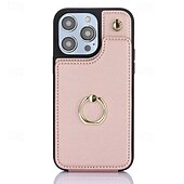 お買い得  iPhone用ケース-電話 ケース 用途 iPhone 16 Pro Max プラス iPhone 15 プロマックスプラス iPhone 14 13 12 11 Pro Max Plus iPhone 14 Pro Max iPhone 13 12 11 Pro Max バックカバー バンカーリング ストラップ付き カード挿入口 レトロ風 TPU PUレザー