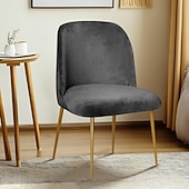 abordables Funda para silla de comedor-Funda para silla de comedor, tapizada en terciopelo elástico, funda para silla de comedor lateral, funda para silla de comedor con respaldo curvo en color burdeos y rojo, fundas para sillas de