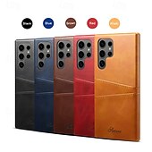 זול מארז סמסונג-טלפון מגן עבור S24 S24 Ultra Plus S23 Ultra Plus S23 S22 S22 Plus Ultra כיסוי אחורי עמיד בזעזועים רטרו TPU עור PU