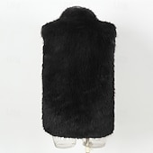 economico Gilet-Per uomo Gilet Cappotto di pelliccia sintetica Giornaliero Appuntamento Da mare Di tendenza Informale Autunno inverno Tenere al caldo Poliestere Comodo Liscio Cardigan Colletto alla coreana Standard