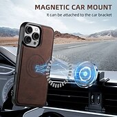 Недорогие Чехлы для iPhone-телефон Кейс для Назначение iPhone 16 Про Макс Плюс Айфон 15 Про Макс Плюс iPhone 14 13 12 Pro Max Plus iPhone 14 Pro Max iPhone 13 12 Pro Max Кейс на заднюю панель со стендом Съемный Магнитный Ретро