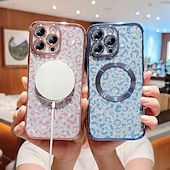 お買い得  iPhone用ケース-電話 ケース 用途 iPhone 16 Pro Max プラス iPhone 15 プロマックスプラス iPhone 14 13 12 Pro Max Plus iPhone 14 Pro Max iPhone 13 12 Pro Max バックカバー 磁石バックル ワイヤレス充電をサポート 耐衝撃 レトロ風 仕上げ