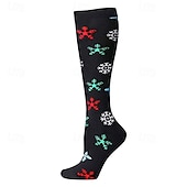 abordables Calcetines de running-Calcetines de yoga Calcetines de Navidad 1 Par Hombre Mujer Calcetines de compresión A prueba de resbalones Transpirable Reductor del Sudor Cómodo Entrenamiento de gimnasio Baloncesto Fútbal