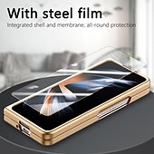 お買い得  サムスン用ケース-電話 ケース 用途 Zフォールド6 Z Fold 5 Z Fold 4 バックカバー スタンド付き とスクリーンプロテクター 磁石バックル レトロ風 TPU PUレザー