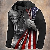 Χαμηλού Κόστους Πατριωτικά 250 Φούτερ-4η Ιουλίου 2026 250η Ημέρα Μνήμης Ανδρική Streetwear Σχεδιαστής Αμερικανική Σημαία Κωδικοποιημένο Μακρυμάνικο Hoodie Sweatshirt Καθημερινό Δρόμο