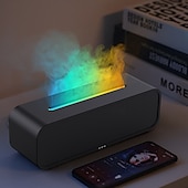 economico Umidificatori e deumidificatori-diffusore di aromi per aria con fiamma colorata umidificatore suono dinamico di fiamma fuoco diffusore di aromaterapia per casa ufficio stanza
