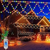 abordables Guirlandes lumineuses USB-Guirlande lumineuse LED alimentée par USB 4 m 138 LED en forme de vague pour intérieur et extérieur, fête, avant-toit, rampe d&#039;escalier, vacances, Noël, nouvel an, éclairage coloré, 1 pièce