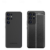 Недорогие Чехлы для Samsung-телефон Кейс для Назначение S24 Ultra S24 Plus S24 S24 ФЭ S23 S23 Ultra S23 Plus S22 S22 Plus S21 FE Кейс на заднюю панель Защита от удара Ретро ТПУ Кожа PU