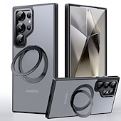 Χαμηλού Κόστους Samsung Θήκη-Θήκη Τηλεφώνου Για S24 Ultra S24 Plus S24 S23 S23 Ultra S23 Plus S25 Ultra Παγούρι με Στήριγμα Μαγνητική Υποστήριξη Ασύρματης Φόρτισης Retro TPU Ακρυλικό