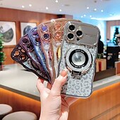 Недорогие Чехлы для iPhone-телефон Кейс для Назначение iPhone 16 15 14 Pro Max Plus iPhone 13 12 11 Pro Max Mini Кейс на заднюю панель со стендом Магнитный Поддержка беспроводной зарядки Ретро Покрытие