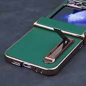お買い得  サムスン用ケース-電話 ケース 用途 Zフリップ6 Z Flip 5 Z Flip 4 Z Flip 3 ウォレットカードケース スタンド付き 耐衝撃 レトロ風 仕上げ PUレザー