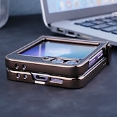 halpa Samsung-kotelot-puhelin Etui Käyttötarkoitus Z-kääntö 7 Z Flip 6 Z Flip 5 Z Flip 4 Z Flip 3 Takakuori Magneetti Tukee langatonta latausta Iskunkestävä Retro Hiilikuitu Pinnoitus
