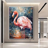 preiswerte Stillleben-Gemälde-handgefertigte abstrakte Vogelgemälde auf Leinwand, handgemaltes reich strukturiertes Acrylgemälde, moderne Wandkunst, handgemalte Tierölgemälde, Kunstwerke für die Wanddekoration im Wohnzimmer und