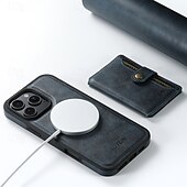 Недорогие Чехлы для iPhone-телефон Кейс для Назначение iPhone 16 Про Макс Плюс Айфон 15 Про Макс Плюс iPhone 14 13 12 Pro Max Plus iPhone 14 Pro Max iPhone 13 12 Pro Max Кейс на заднюю панель со стендом Съемный Магнитный Ретро