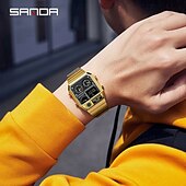 זול שעונים דיגיטלים-שעון דיגיטלי SANDA גברים אופנה ספורטיבית קז&#039;ואל שעון יד  חזרה מינוטה עצ停止 alarm ששעון עמיד במים
