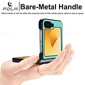 お買い得  サムスン用ケース-電話 ケース 用途 Zフリップ6 Z Flip 5 Z Flip 4 バックカバー スタンド付き 磁石バックル ワイヤレス充電をサポート レトロ風 TPU PUレザー