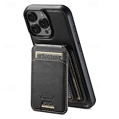 お買い得  iPhone用ケース-電話 ケース 用途 iPhone 16 Pro Max プラス iPhone 15 プロマックスプラス iPhone 14 13 12 Pro Max Plus iPhone 14 Pro Max iPhone 13 12 Pro Max バックカバー スタンド付き 取り外し可 磁石バックル レトロ風 TPU PC PUレザー