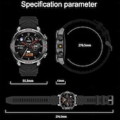cheap Smartwatch-KC86 Smart Watch 1.43 AMOLED Screen 1ATM Waterproof Compass Altitude Barometer LED Flashlight Sports Watch