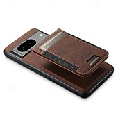זול תיק טלפון אחר-טלפון מגן עבור Pixel 9 Pro Pixel 9 Pro XL Pixel 8 Pro Pixel 8 Pixel 7 Pixel 7 Pro Pixel 6 Pixel 6 Pro כיסוי אחורי עם מעמד ניתן לניתוק מגנטי רטרו TPU PC עור PU