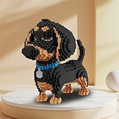 cheap Building Toys-2100pcs Building Blocks Sets Cute Animal Dachshund Dog Holiday Gift Room Decoration Christmas Gift