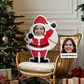 お買い得  パーソナライズされたギフト-不規則なクリスマスクッション&amp;amp;枕パーソナライズされたギフト写真雪だるま、サンタクロース、インサート付きのさまざまなサイズのカスタムギフトのアイデア