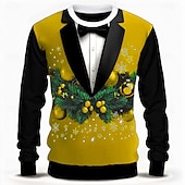 economico Costume di Natale-Natale Per uomo buon Natale Felpe Felpa Felpa Manica lunga Felpa Girocollo Di tendenza Giornaliero Festa Stampa 3D Natale Da mare Feste Girocollo Stampa 3D Inverno Primavera &amp; Autunno