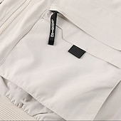 voordelige Sportjacket-Voor heren Outdoor jas Softshell-jas Windjack Overgangsjack Vakantie Dagelijks waterdicht Winddicht Zak Lente &amp; Herfst Effen Modieus Klassiek Opstaand Normaal Zwart Wit Geel blauw Oranje Jacks