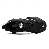 economico Sneakers da uomo-scarpe da ginnastica da uomo futuristiche con suola spessa in bianco e nero - scarpe sportive leggere e traspiranti per abbigliamento casual o da corsa