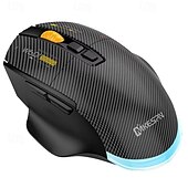 Недорогие Мыши-mkespn беспроводная 2.4g bluetooth 3 режима подключения мыши 12800 точек на дюйм настройка макросов rgb игровая мышь программируемая 500 мАч перезаряжаемая