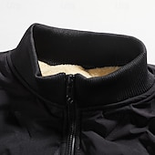 economico Piumini e parka da uomo-Per uomo Giacca in Pile Imbottito Formale Ufficio Comodo Tasca Imbottito Autunno Inverno Tinta unica Vacanza Vintage Collo ripiegato Regolare Blu Nero Cammello Grigio Giacca