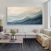 voordelige Schilderijen van landschappen-groene olieverfschilderij handgemaakte 3d abstracte olieverfschilderij handgeschilderde olieverfschilderij muur moderne abstracte groene golf canvas schilderij huisdecoratie decor canvas schilderij