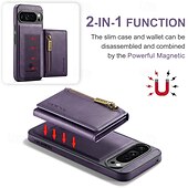 billige Andre telefonetuier-telefon Etui Til Pixel 9 Pro Pixel 9 Pro XL Pixel 8 Pro Pixel 8 Pixel 9 Bakdeksel med stativ Avtagbar Magnetisk Kontor / Bedrift TPU PU lær
