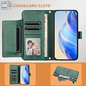 Недорогие Чехлы для iPhone-Чехол для iPhone 16 Pro Max Plus iPhone 15 Pro Max Plus iPhone 14 13 12 11 Pro Max Plus X XR XS бумажник с подставкой молния полная защита тела ретро TPU PU кожа